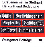 Stra&szlig;ennamen in Stuttgart